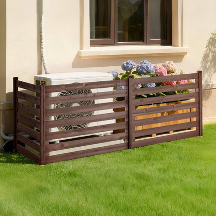 Air Conditioner Privacy Fence, 3-Panel Wood 1230x945mm