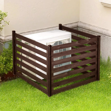 Air Conditioner Privacy Fence, 3-Panel Wood 1230x945mm