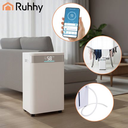 Dezumidificator de aer 20L/zi, WiFi, rezervor de 4.3L, temporizator