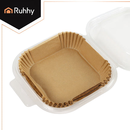 Inserții de hârtie pentru friteuza cu aer, 100 buc., 16x16 cm, acoperite cu silicon
