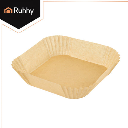 Inserții de hârtie pentru friteuza cu aer, 100 buc., 16x16 cm, acoperite cu silicon