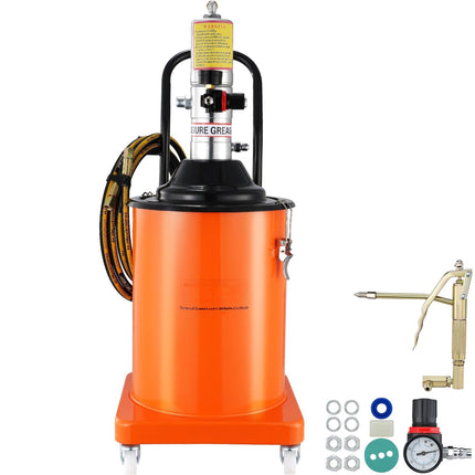 Air Operated Grease Pump, 5 Gallon, 13 Ft Hose; Grease Gun