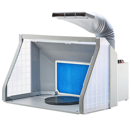 Airbrush Spray Booth, Dual Fans, LED Lights, Hose