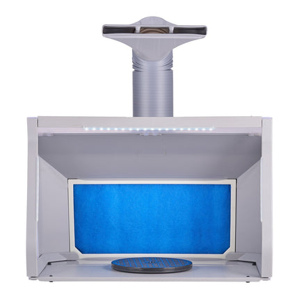 Airbrush Spray Booth, Dual Fans, LED Lights, Hose