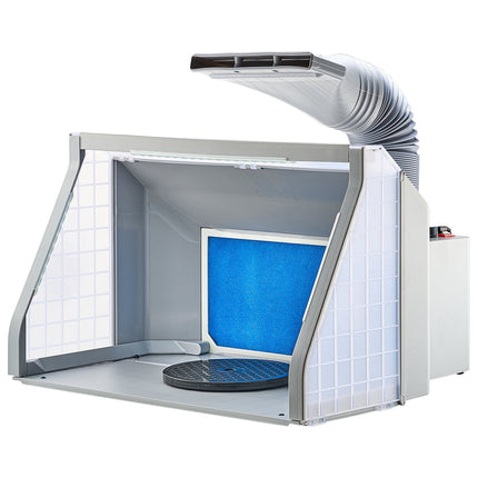 Airbrush Spray Booth, Dual Fans, LED Lights, Hose