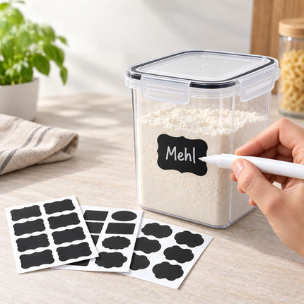 Airtight Food Storage Container Set with Click-Lock Lids, 10 Pieces, Mid-Height
