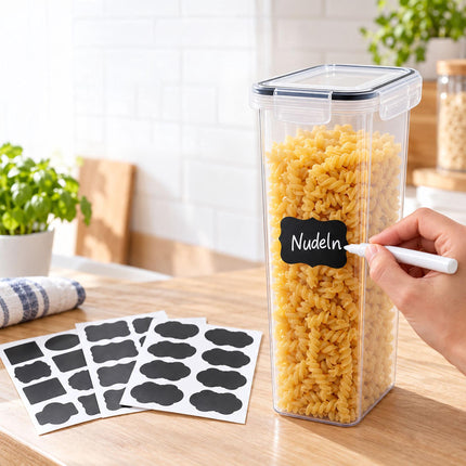 Airtight Food Storage Container Set with Click-Lock Lids, 6 Pieces, Extra Tall