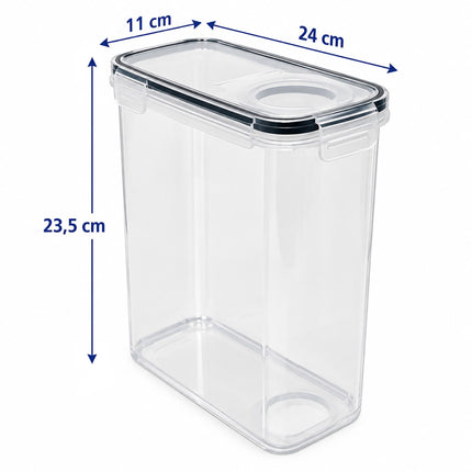 Airtight Food Storage Containers Set of 4 with Labels, Transparent