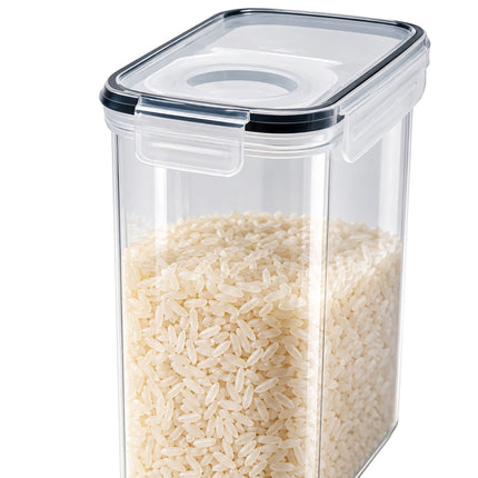 Airtight Food Storage Containers Set of 6 with Labels, Transparent