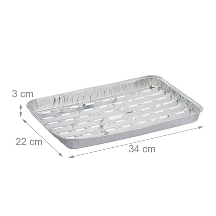 Tăvi de grătar din aluminiu, set de 25