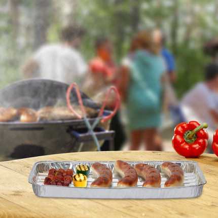 Tăvi de grătar din aluminiu, set de 25