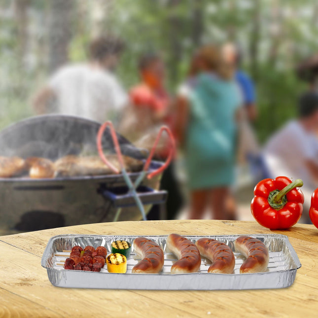 Tăvi de grătar din aluminiu, set de 25