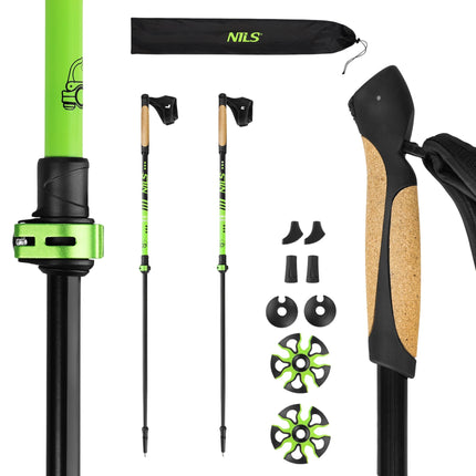 Bețe din aluminiu Nordic Walking, lungime reglabilă