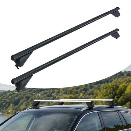 Bare de plafon din aluminiu pentru șine închise, negre, 124 cm