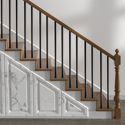 Aluminum Stair Balusters, 101 Pack, 32 In, 3/4 In, Black