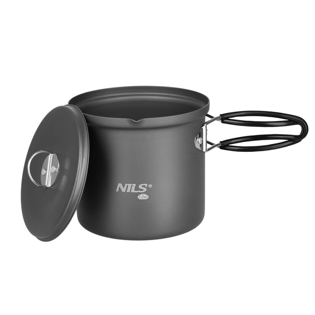 Oală de călătorie din aluminiu cu capac, capacitate 1000 ml