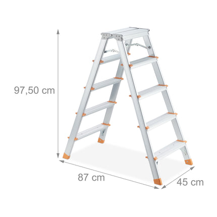 Scară cu două fețe din aluminiu