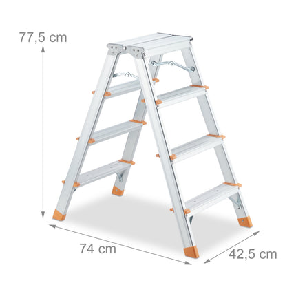 Scară cu două fețe din aluminiu