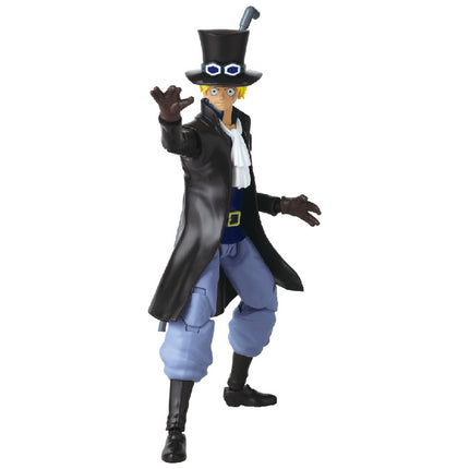 Figurină Anime Heroes One Piece cu accesorii, 16 cm - Sabo