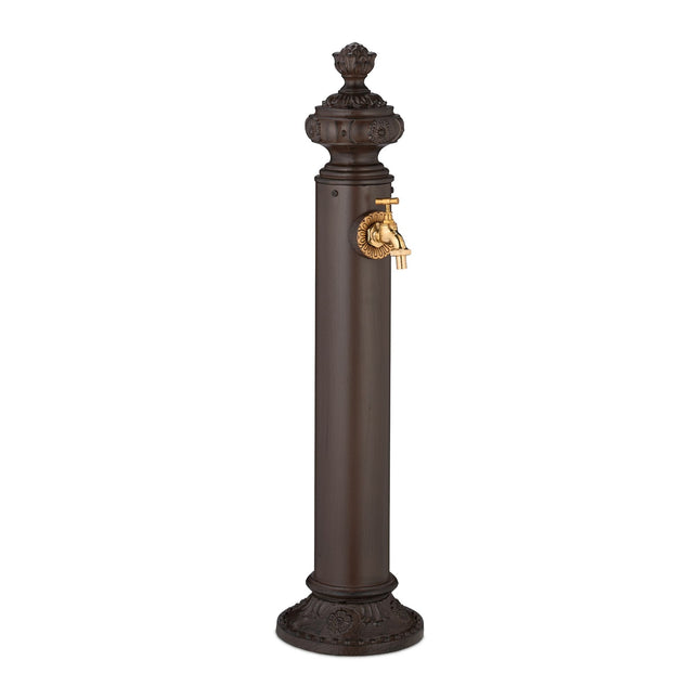 Fântână coloană de grădină antică cu robinet auriu, 87 cm