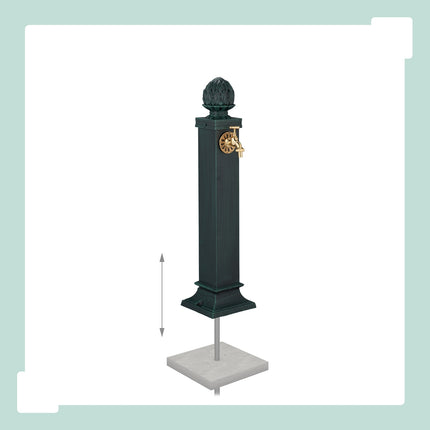 Fântână antică de grădină cu robinet auriu, 80 cm