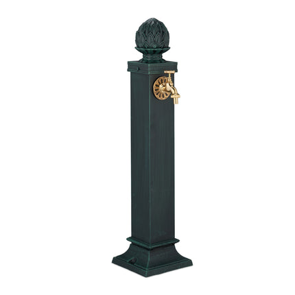 Fântână antică de grădină cu robinet auriu, 80 cm