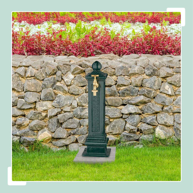 Fântână antică cu coloană metalică, 47 cm