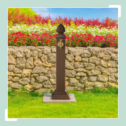 Fântână de grădină antică din metal cu robinet, 81 cm
