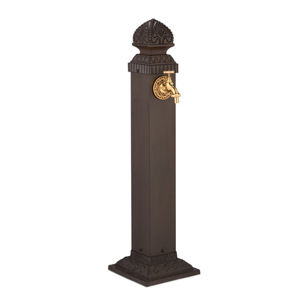 Fântână de grădină antică din metal cu robinet, 81 cm