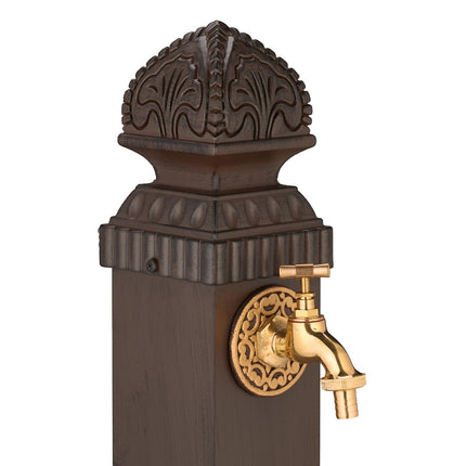 Fântână de grădină antică din metal cu robinet, 81 cm