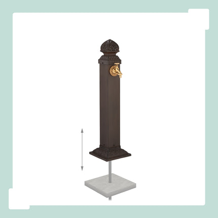 Fântână de grădină antică din metal cu robinet, 81 cm