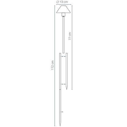 Apollo Flex Garden lamp 77/112 cm Grey