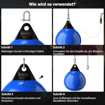 Sac de box Aqua 45cm, 50kg cu lanț reglabil