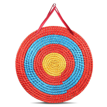 Archery Target 20 Inch, 5-Layer Straw Round With Handle