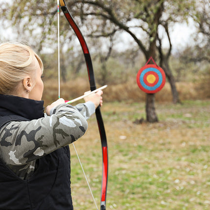Archery Target 20 Inch, 5-Layer Straw Round With Handle