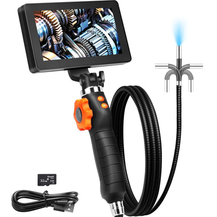Articulating Borescope Camera With Light, 180 Two-Way, 5in IPS