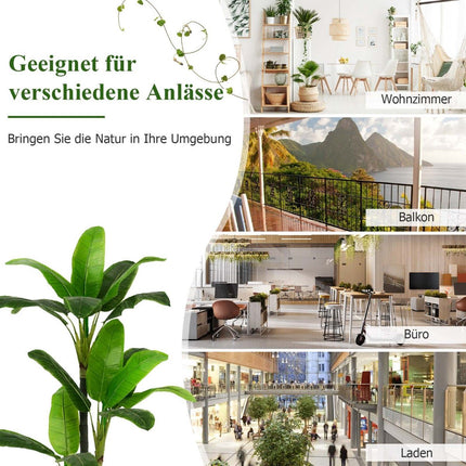 Banan artificial, 150 cm, 18 frunze, material PEVA