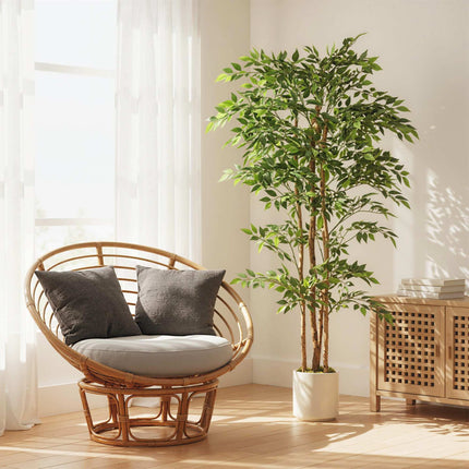 Banyan artificial cu trunchi de lemn, ghiveci, 180 cm