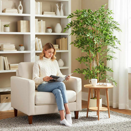 Banyan artificial cu trunchi de lemn, ghiveci, 180 cm