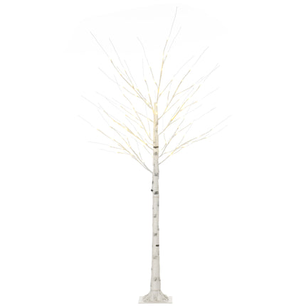Mesteacăn artificial cu lumini LED, scoarță albă, 180 cm