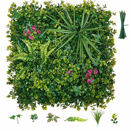 Artificial Boxwood Panels, 12 Pack 20x20 in Privacy Hedge