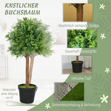 Plantă artificială de cimiș, 90 cm, rezistentă la UV, în ghiveci