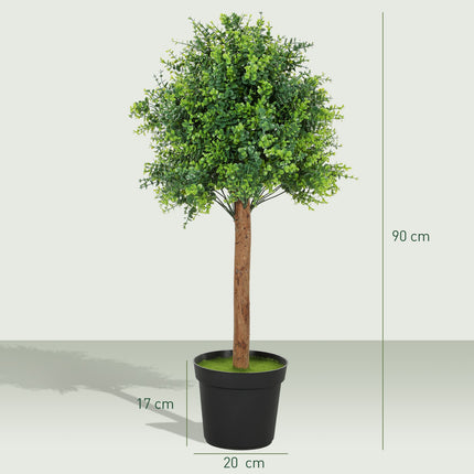 Plantă artificială de cimiș, 90 cm, rezistentă la UV, în ghiveci