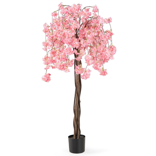 Cireș artificial în ghiveci, 163 cm, flori roz
