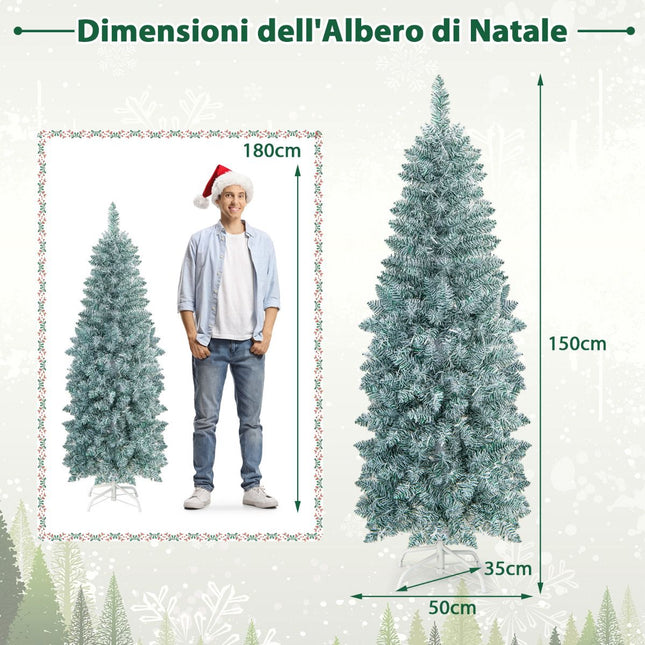 Brad de Crăciun artificial 150 cm, 190 de lumini LED multicolore