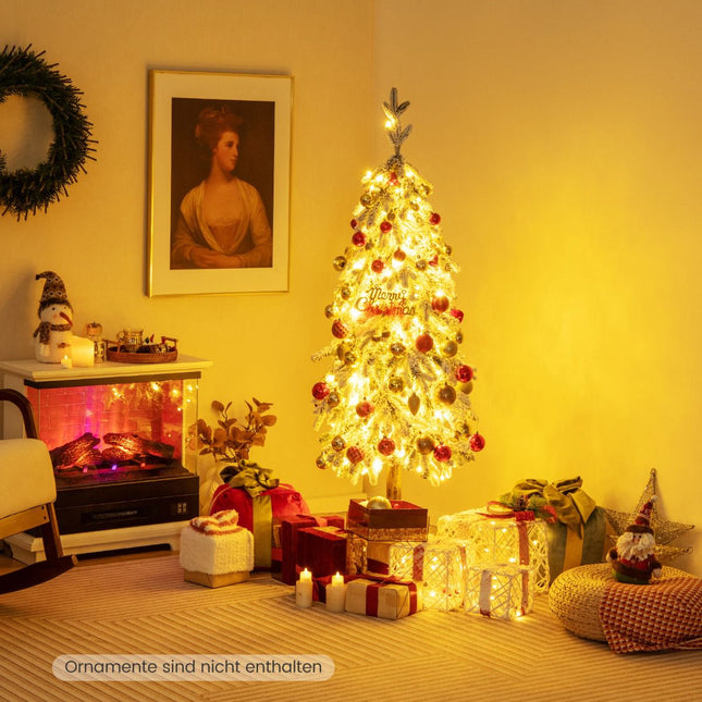 Brad de Crăciun artificial 150 cm, pălărie, 160 LED-uri