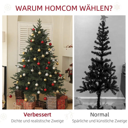 Artificial Christmas Tree 180 cm, Spruce Design, 1696 Tips, Steel Base, Green