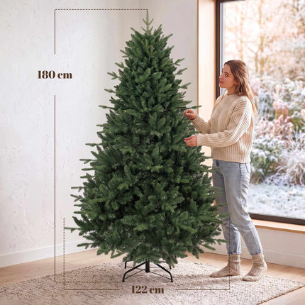 Artificial Christmas Tree 180 cm with 1237 Tips, Flame Retardant, Green
