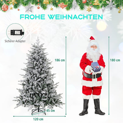 Brad de Crăciun artificial, 186 cm, 260 de lumini LED, 8 moduri de iluminare