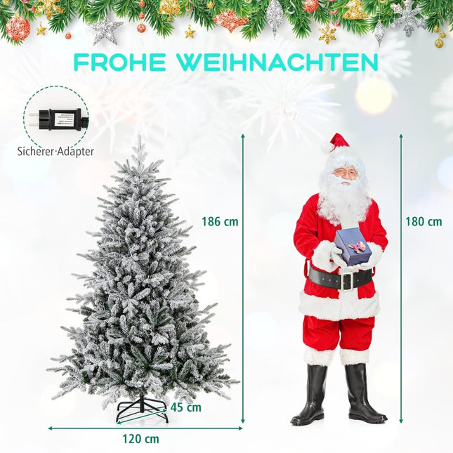 Brad de Crăciun artificial, 186 cm, 260 de lumini LED, 8 moduri de iluminare